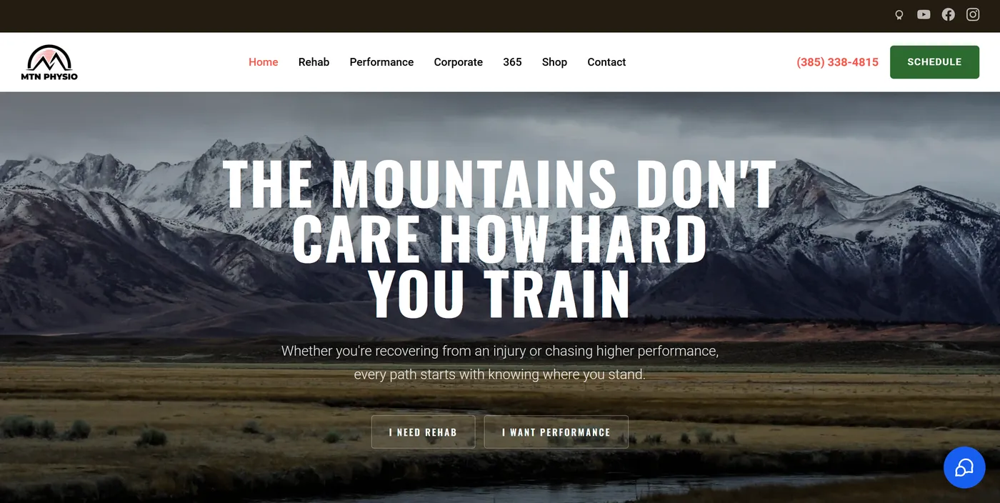 MTN Physio — a website built by Kura